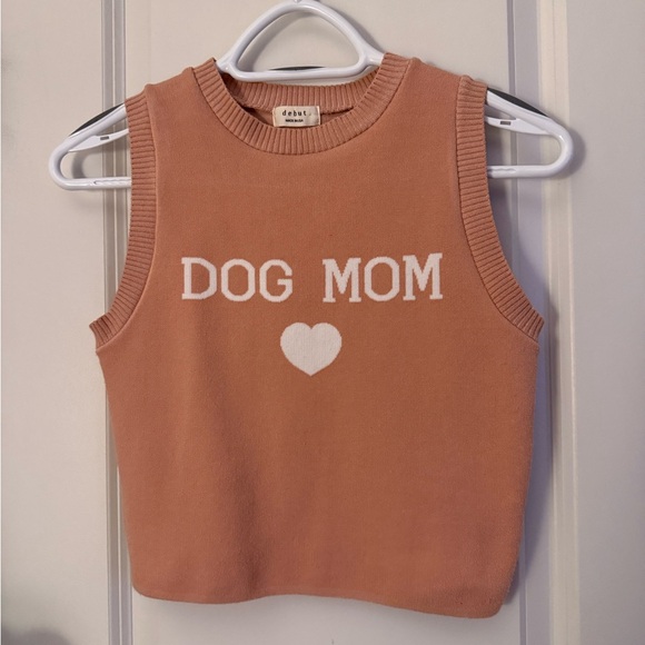 debut Tops - Dog Mom Sleeveless Knit Top